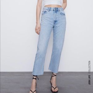 Zara high rise straight leg jeans